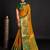 Gold blended cotton woven zari work saree with blouse