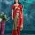 Beige pure silk woven zari work saree with blouse