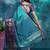 Light blue pure silk woven zari work saree with blouse