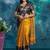 Gold pure silk woven zari work saree with blouse