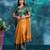 Gold pure silk woven zari work saree with blouse
