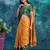 Gold pure silk woven zari work saree with blouse