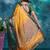 Gold pure silk woven zari work saree with blouse