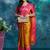Gold pure silk woven zari work saree with blouse
