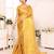 Beige tissue woven zari work saree with blouse