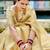 Beige gold tissue woven zari work saree with blouse