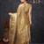 Beige tissue woven zari work saree with blouse