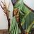 Dark green pure cotton woven zari work saree with blouse