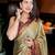 Beige blended cotton woven zari work saree with blouse