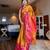 Gold blended cotton woven zari work saree with blouse