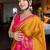 Gold blended cotton woven zari work saree with blouse
