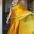 Gold blended cotton woven zari work saree with blouse