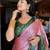 Pink blended cotton woven zari work saree with blouse