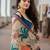 Pink linen printed zari work saree with blouse