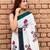 White linen printed zari work saree with blouse