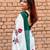 White linen printed zari work saree with blouse
