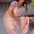 White linen printed zari work saree with blouse
