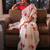 White red linen printed zari work saree with blouse
