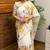 White yellow linen printed zari work saree with blouse