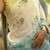 Light blue linen printed zari work saree with blouse