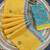 Yellow linen printed zari work saree with blouse