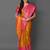Gold jacquard woven zari work saree with blouse