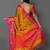 Gold jacquard woven zari work saree with blouse