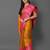 Gold jacquard woven zari work saree with blouse