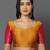 Gold jacquard woven zari work saree with blouse