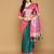 Green pure cotton printed zari work saree with blouse