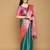 Green pure cotton printed zari work saree with blouse