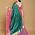 Green pure cotton printed zari work saree with blouse