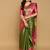Light green jacquard woven zari work saree with blouse