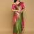 Light green jacquard woven zari work saree with blouse