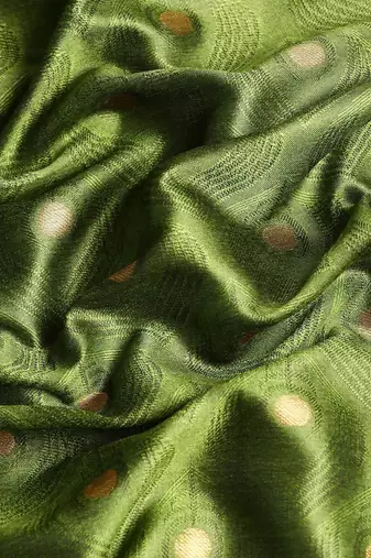 Light green jacquard woven zari work saree with blouse