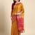 Gold blended cotton woven zari work saree with blouse