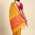 Gold blended cotton woven zari work saree with blouse