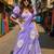 Purple pure cotton printed zari work saree with blouse