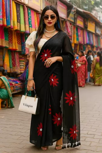 Pink blended cotton woven zari work saree with blouse
