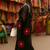 Pink blended cotton woven zari work saree with blouse