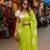 Light green blended cotton woven zari work saree with blouse