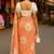 Pink blended cotton woven zari work saree with blouse