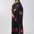 Black pure cotton printed zari work saree with blouse