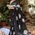 Black pure cotton printed zari work saree with blouse