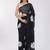 Black pure cotton printed zari work saree with blouse