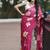 Pink pure cotton printed zari work saree with blouse