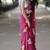 Pink pure cotton printed zari work saree with blouse