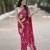 Pink pure cotton printed zari work saree with blouse