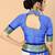 Blue pure silk woven zari work saree with blouse