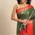 Green pure cotton woven zari work saree with blouse